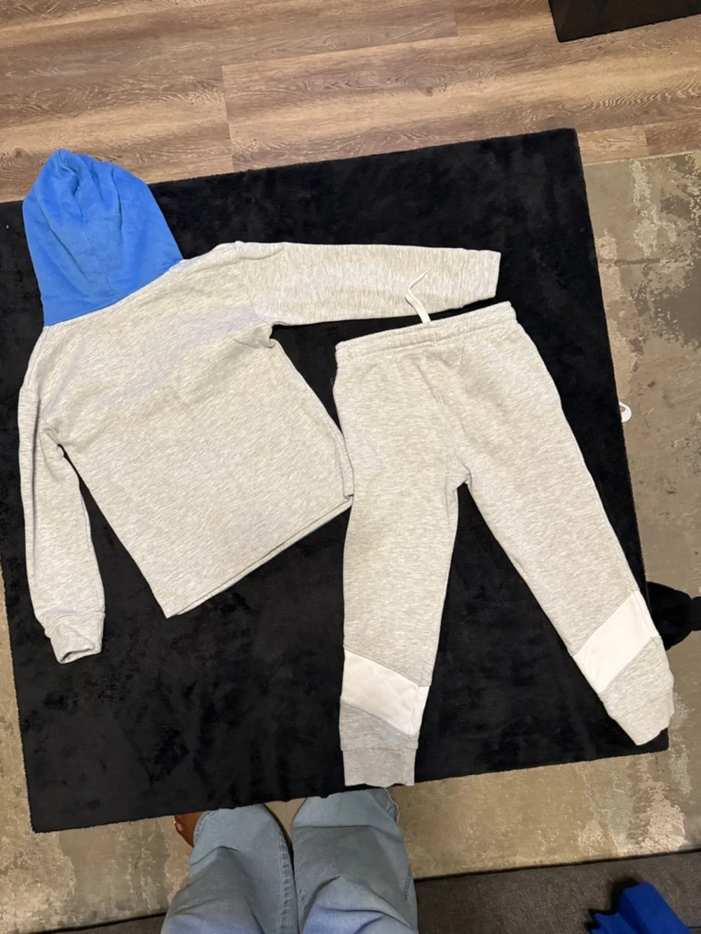 Puma Gray & Blue Kids Hoodie and Joggers Set - Picture 3 of 3